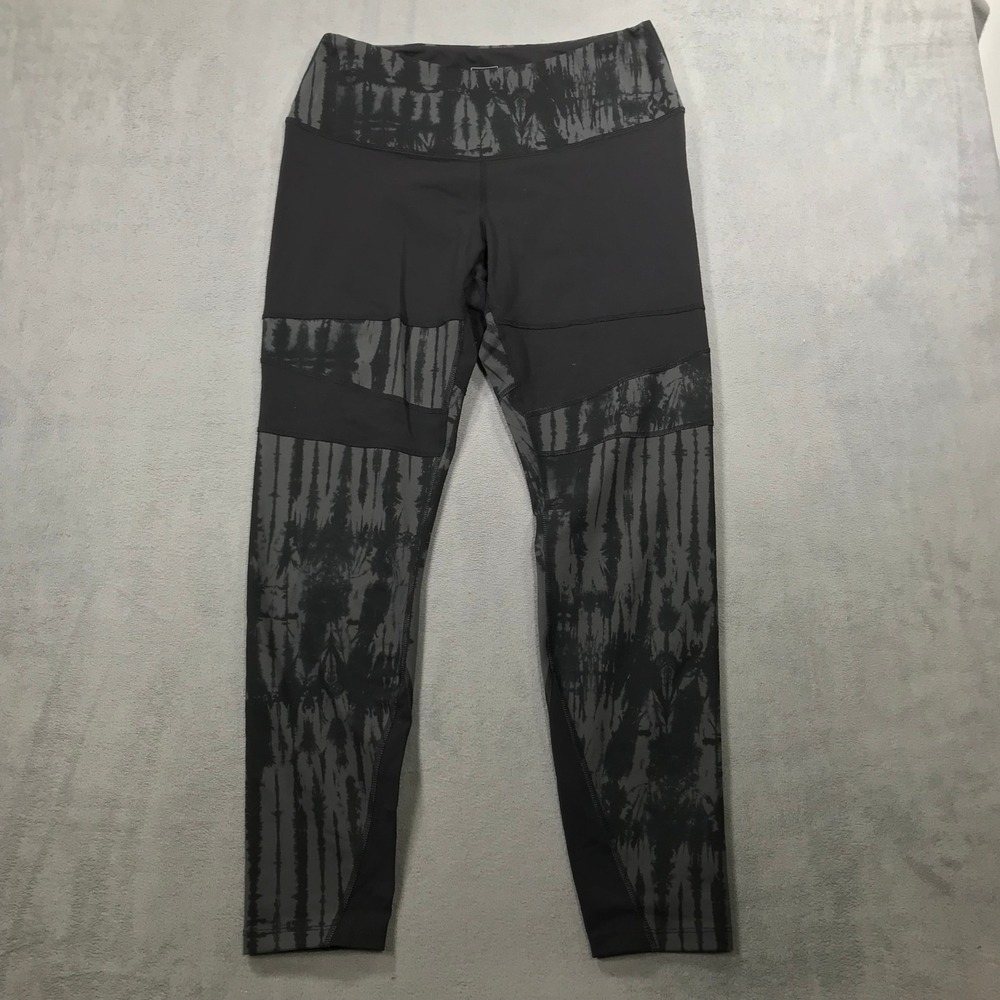 The North Face Leggings Womens XL Black Grey Excellent FlashDry Tie Dye Tights